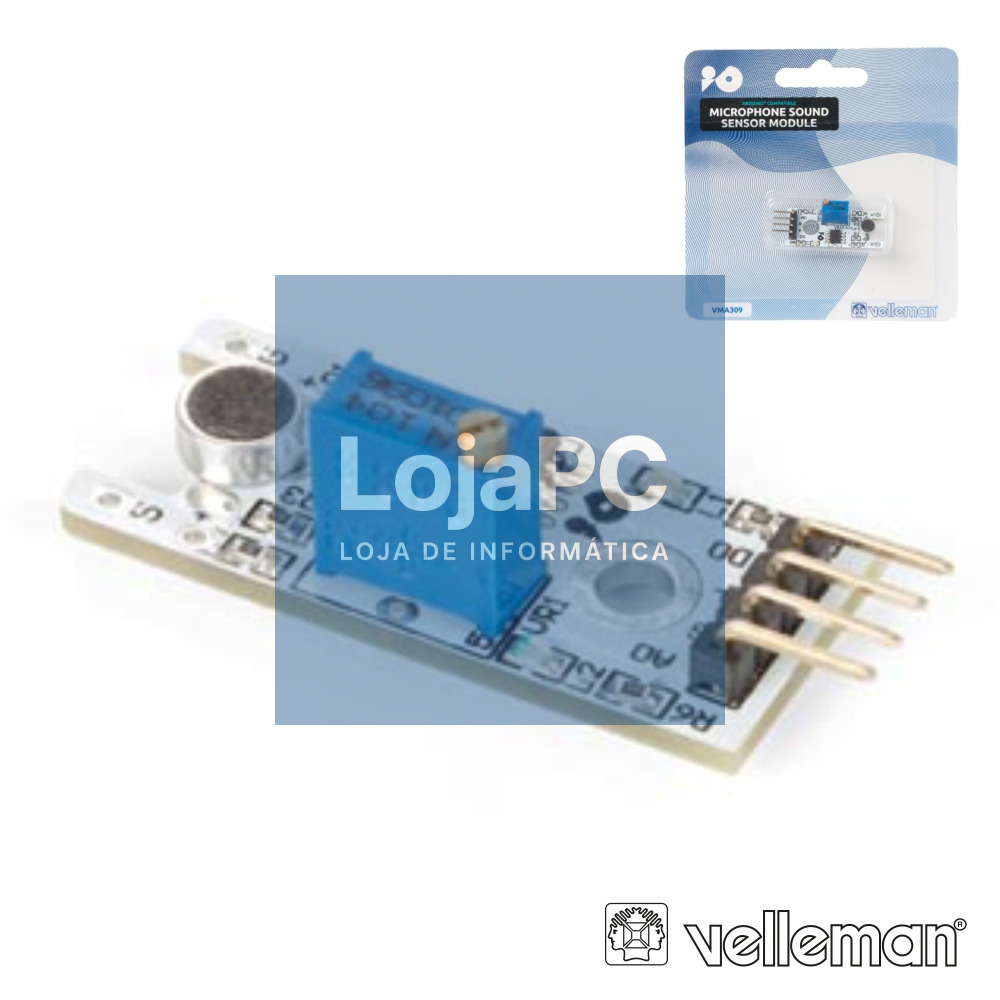 MÓDULO SENSOR DE SOM C/ MICROFONE P/ ARDUINO VELLEMAN