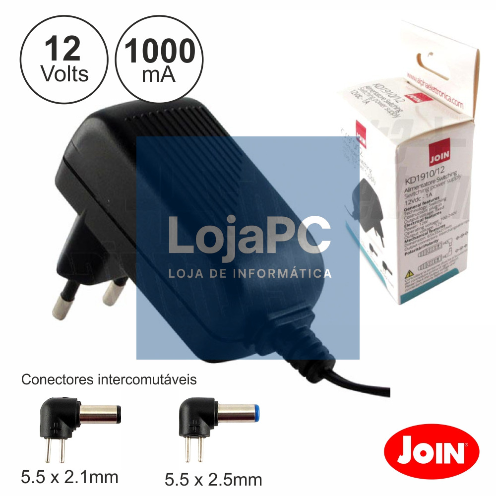 ALIMENTADOR COMPACTO 12V 1A 12W JOIN