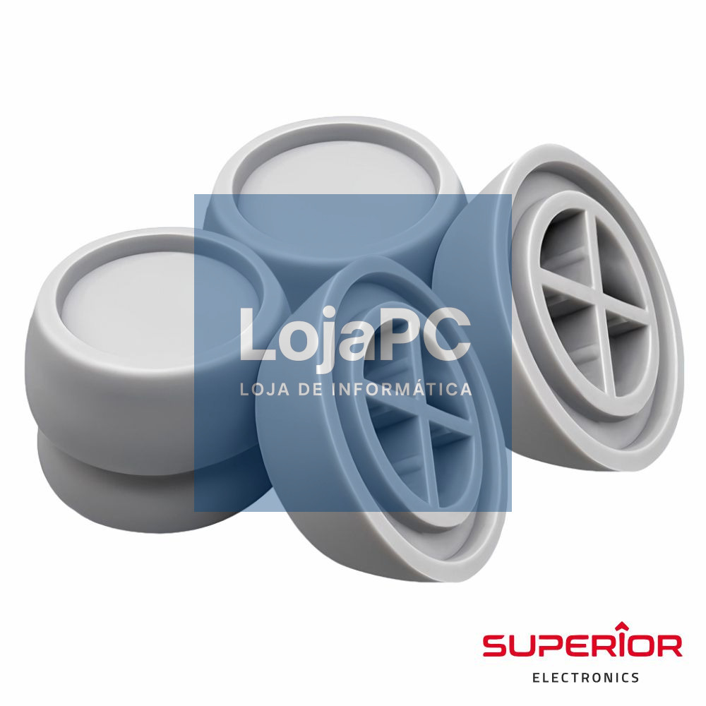 Conjunto de 4 Pés Antivibração P/ Máquina de Lavar SUPERIOR