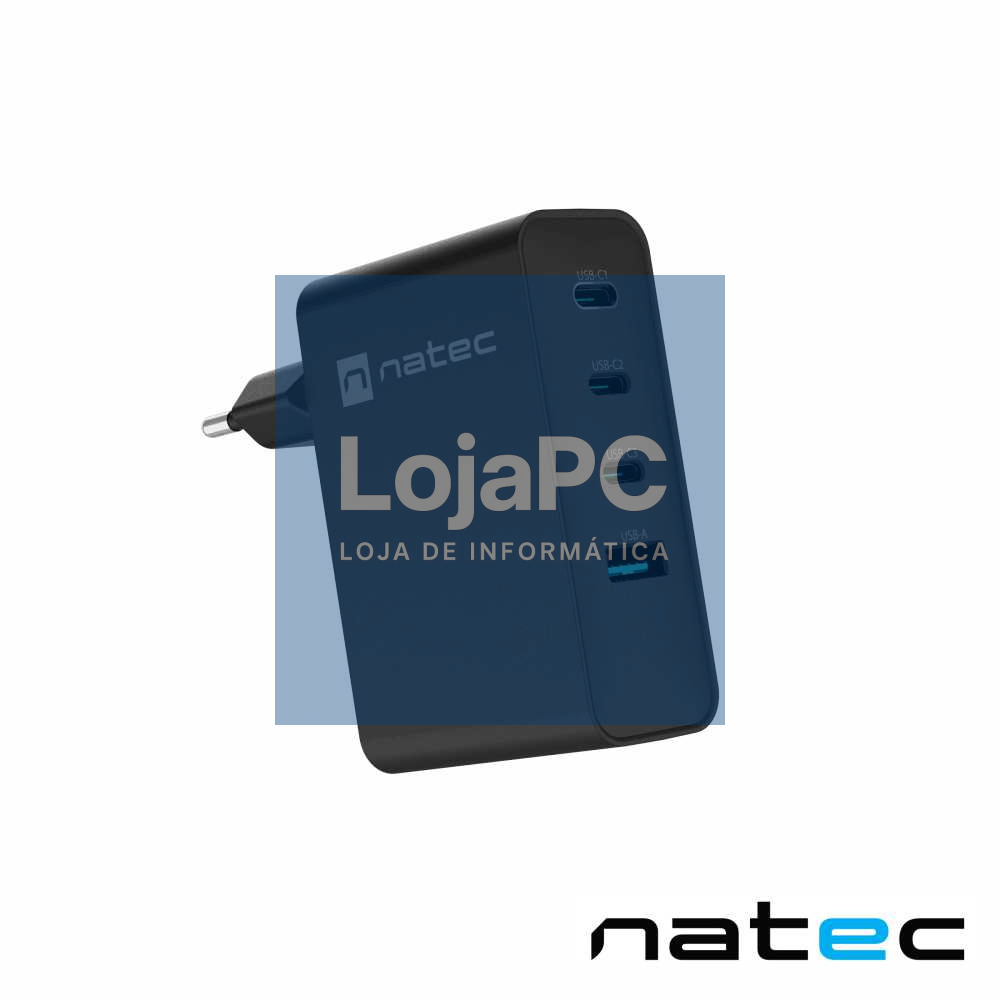 Alimentador GaN 100W 3xUSB-C/1xUSB-A PD/QC RIBERA NATEC