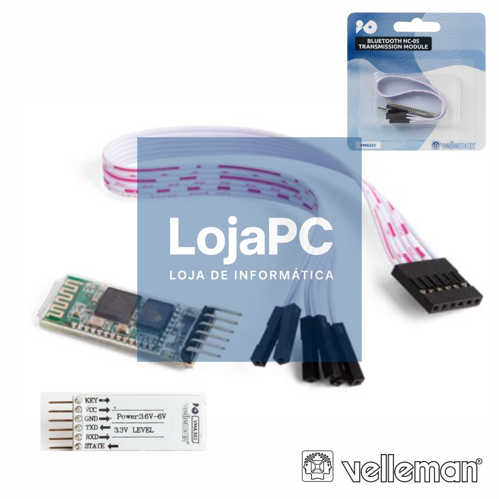 MÓDULO TRANSMISSOR BLUETOOTH HC-05 VELLEMAN