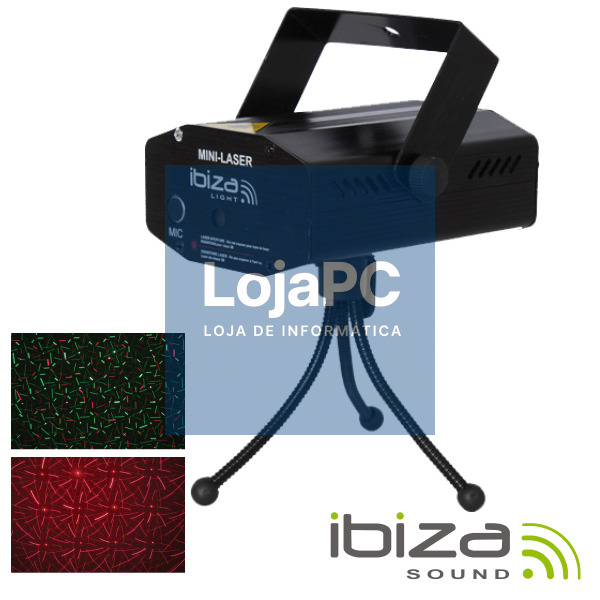 LASER 130MW VERMELHO/VERDE FIREFLY PRETO IBIZA