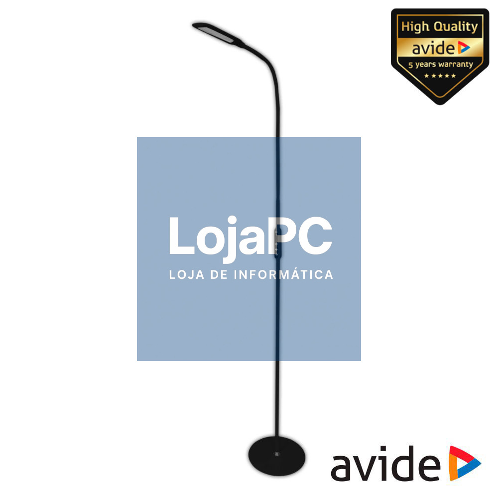 Candeeiro de Pé LED 9W 5000K 500lm IP20 C/ Comando AVIDE