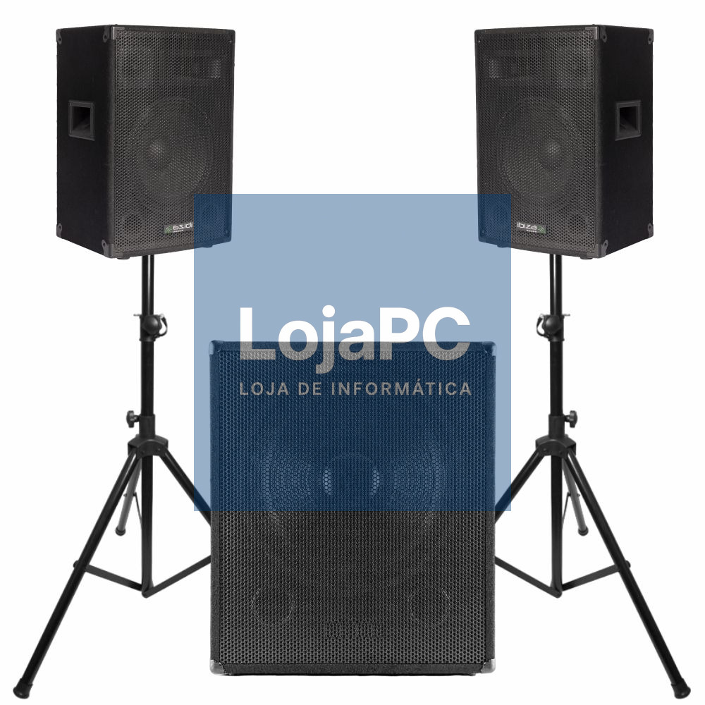 Conjunto Som Bi-Amplificado 1600W