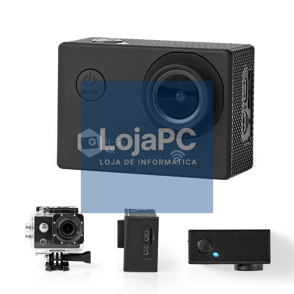 Câmara De Ação Ultra HD 4K Wi-Fi À Prova De água NEDIS