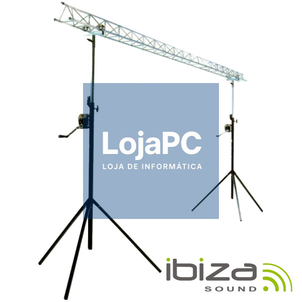 SUPORTE P/ LUZES 2 BARRAS MANIVELA 1.5-3M 12 APARELHOS IBIZA