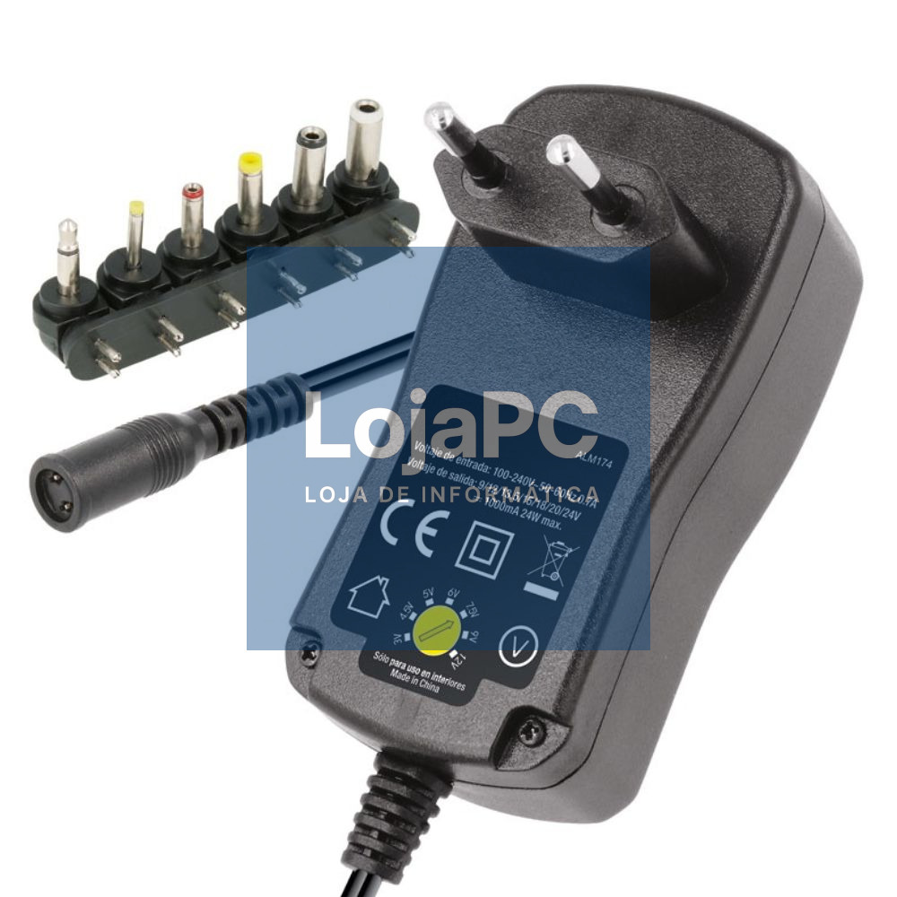 ALIMENTADOR COMPACTO UNIVERSAL 9-24V 1A 24W