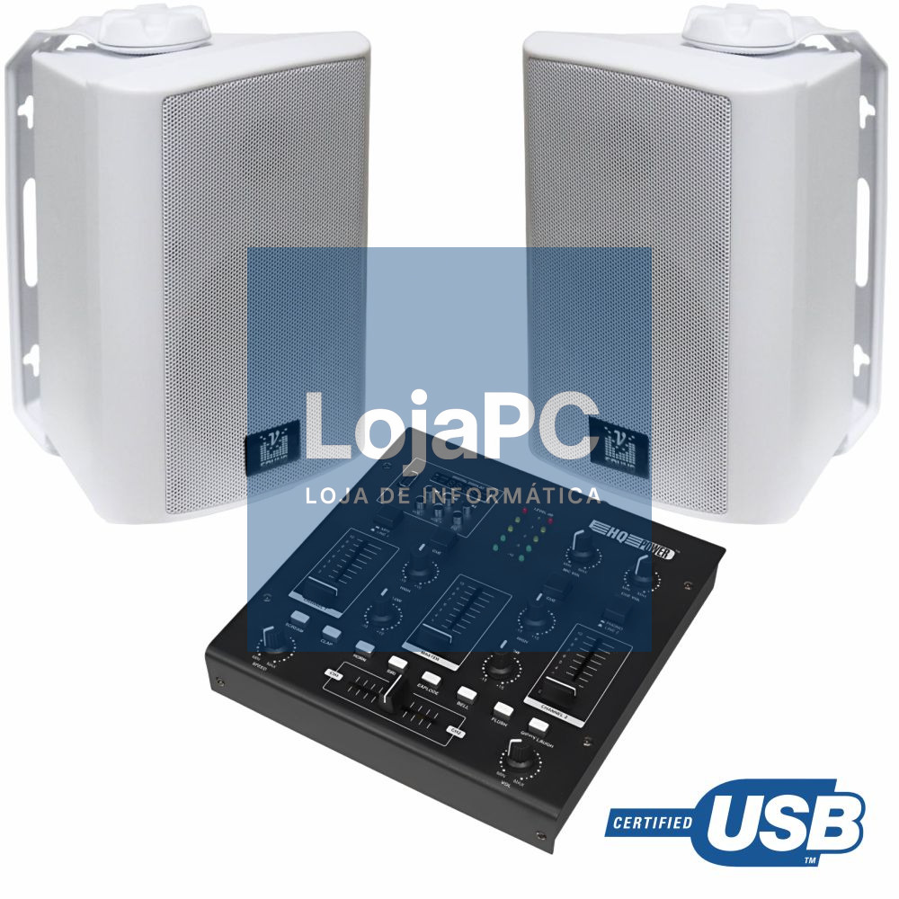 Conjunto Som Amplificado 160W