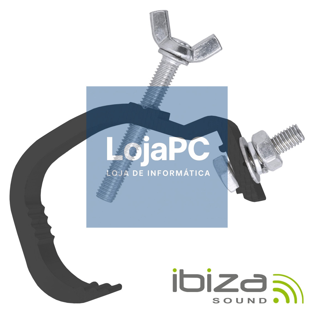 GANCHOS P/ PROJETORES FORMA G PRETO 20KG IBIZA