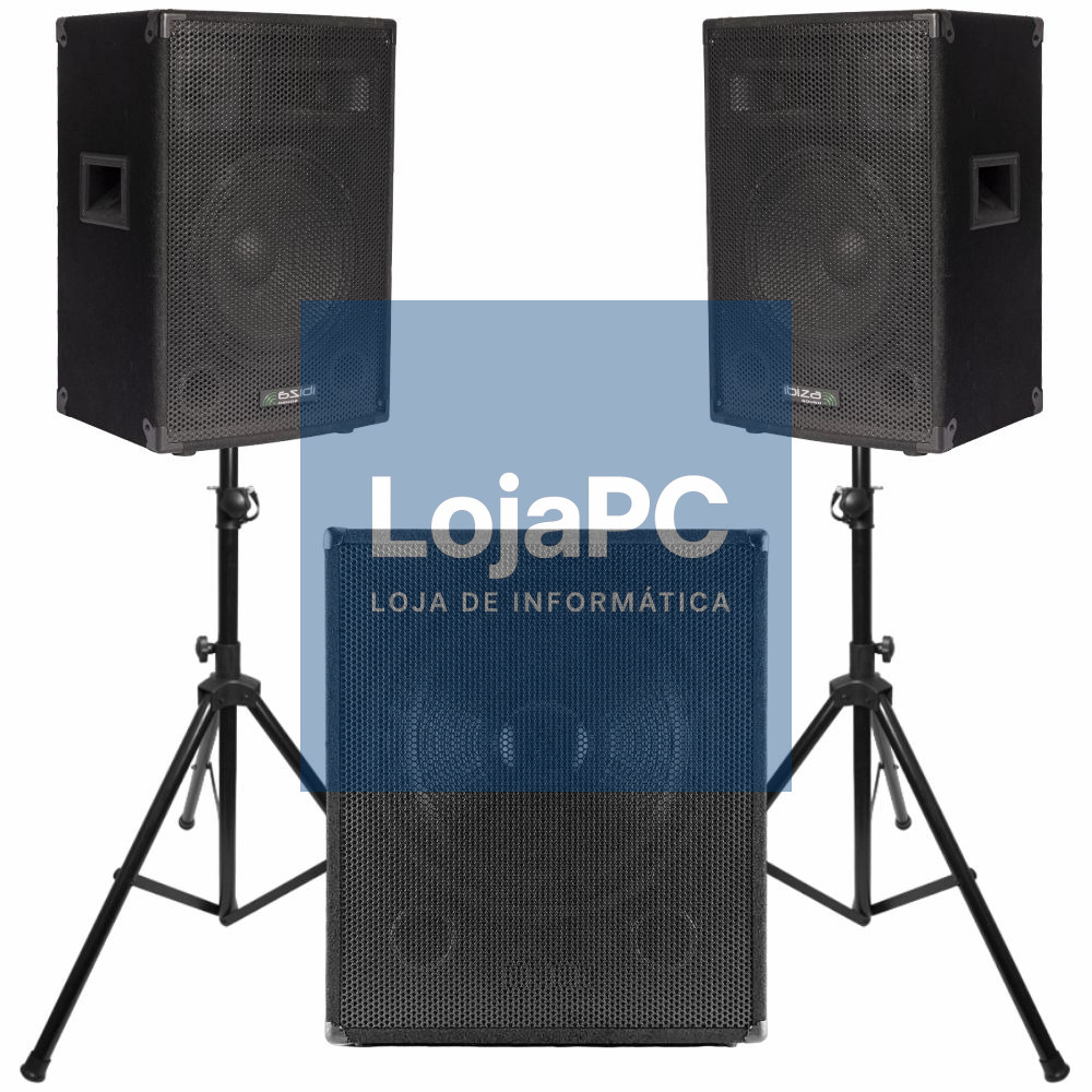 Conjunto Som Bi-Amplificado 2200W