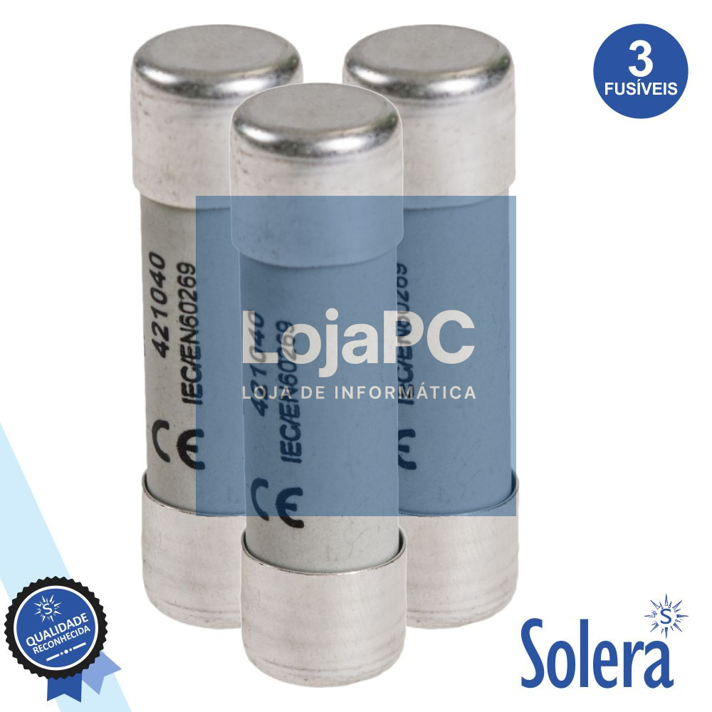FUSÍVEL CERÂMICA 14X51 40A 500V 3X SOLERA