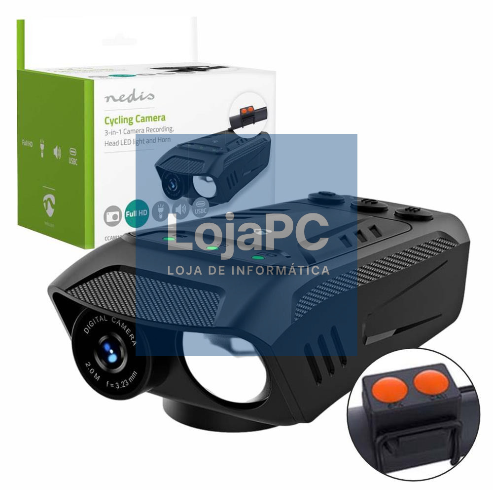 Câmara De Ação P/ Bicicleta 1080p FHD À Prova De Água NEDIS