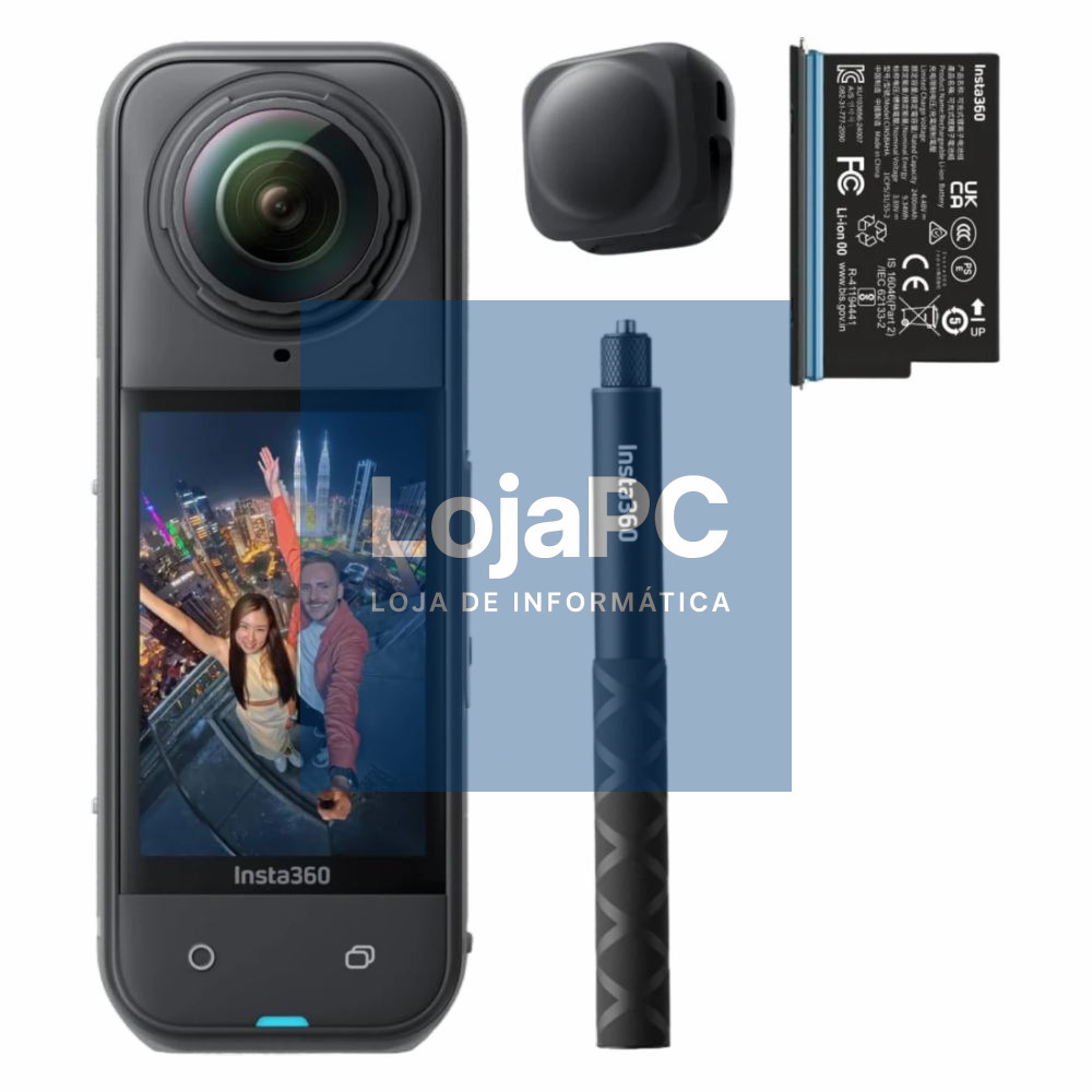 Câmara De Ação 360º 8K WiFi Starter Bundle INSTA360
