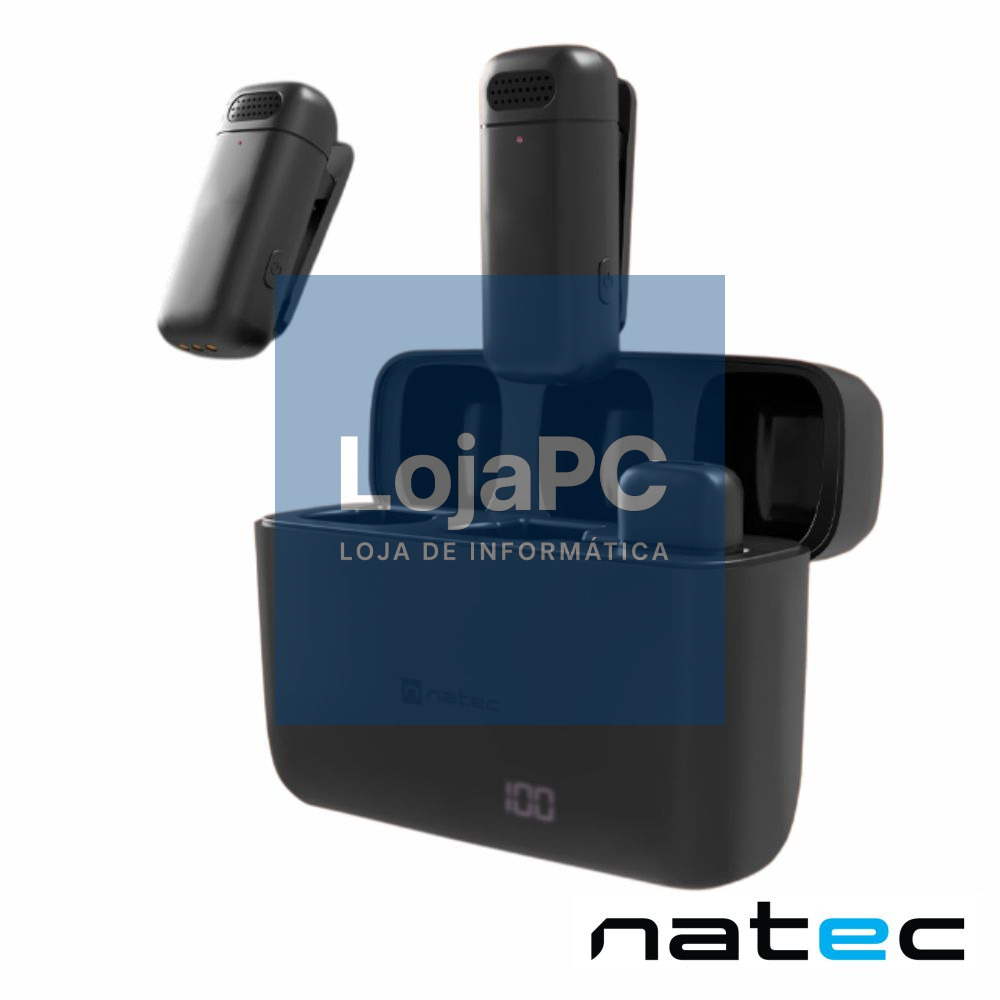 Conjunto 2 Microfones Lapela S/ Fios C/ Receptor USB-C ENC