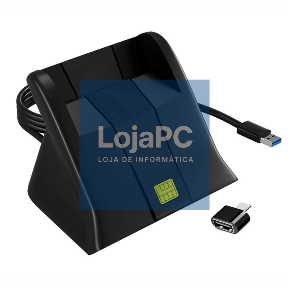Leitor De Cartão Cidadão USB C/ Adaptador USB-C