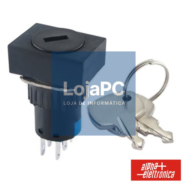 INTERRUPTOR C/ CHAVE DE 2 CIRCUITOS 230V 2NO-2NC RECTANGULAR