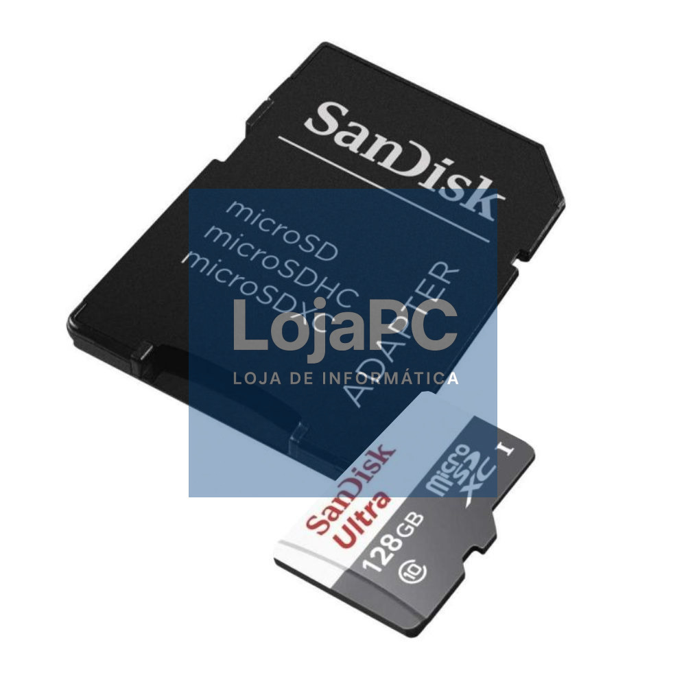 Cartão Memória Micro SDXC 128GB UHS-I Adaptador SANDISK