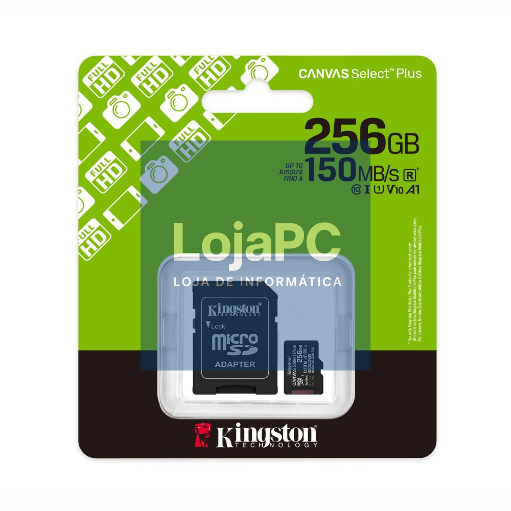 Cartão Memória MicroSDXC 256GB UHS-I Canvas Select Plus
