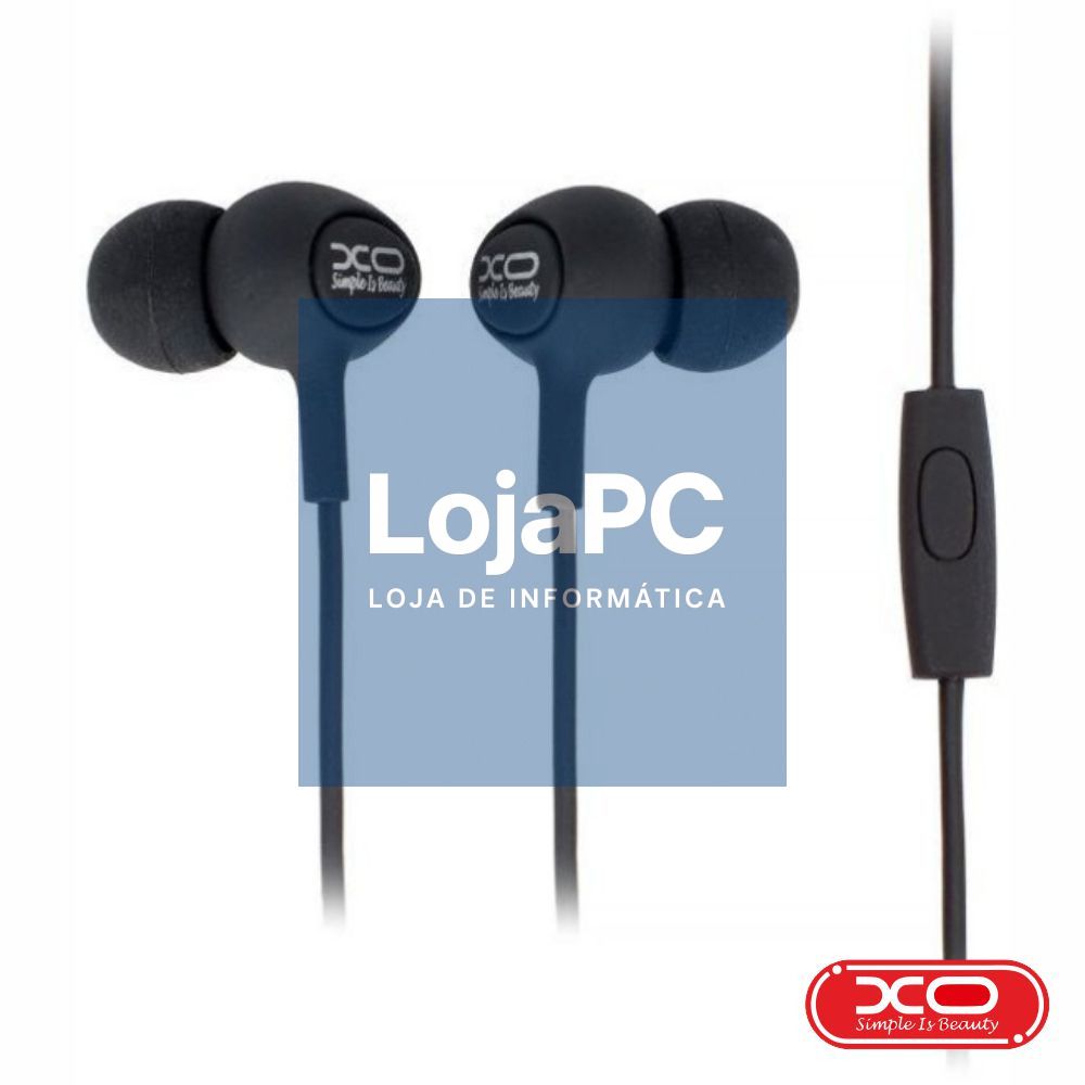 Auscultadores C/ Fios Stereo Preto XO