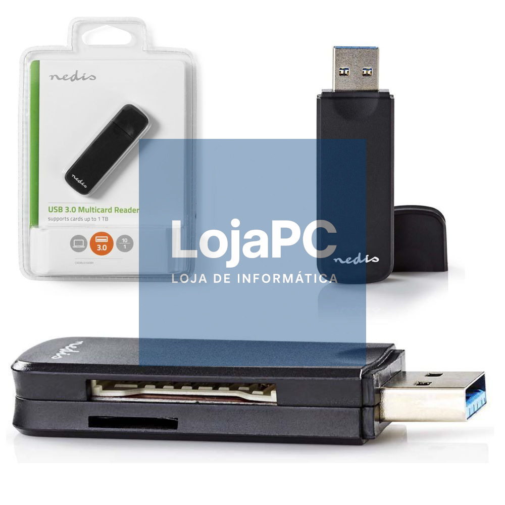 Leitor Cartões De Memória SD / USB 3.0 / 5 Gbps NEDIS