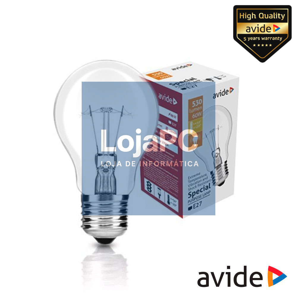 Lâmpada E27 60W Globo 2700K 530lm AVIDE