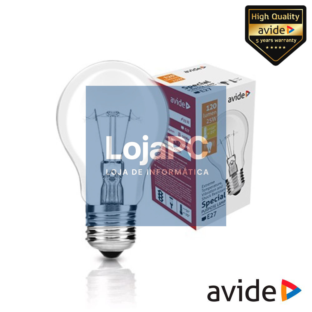 Lâmpada E27 25W Globo 2700K 120lm AVIDE