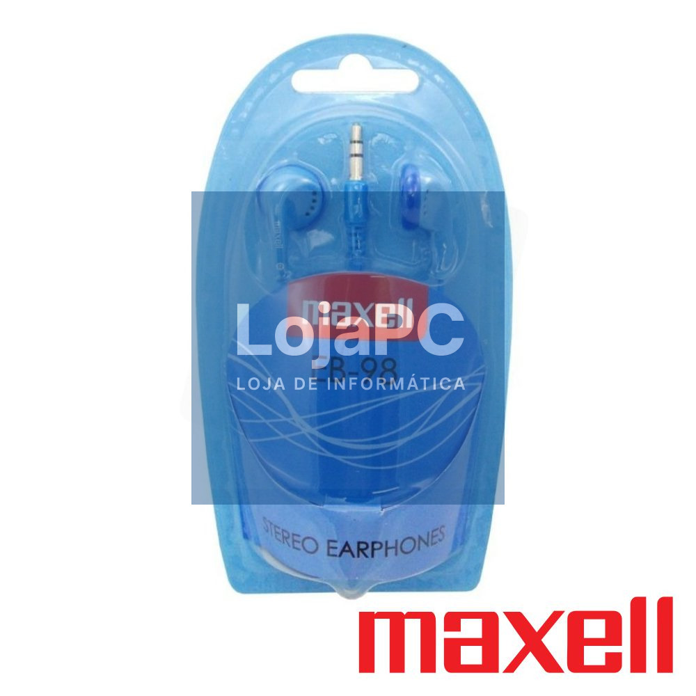 Auscultadores C/ Fios Stereo Azul MAXELL