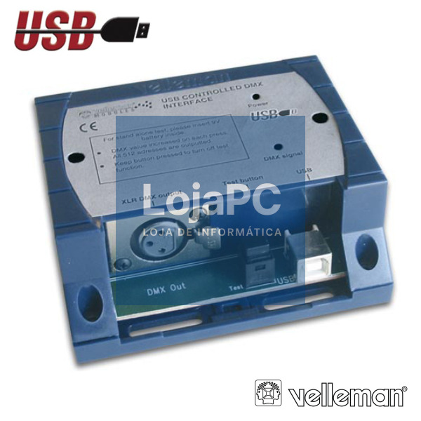 KIT CONTROLADOR DMX USB INTERFACE VELLEMAN