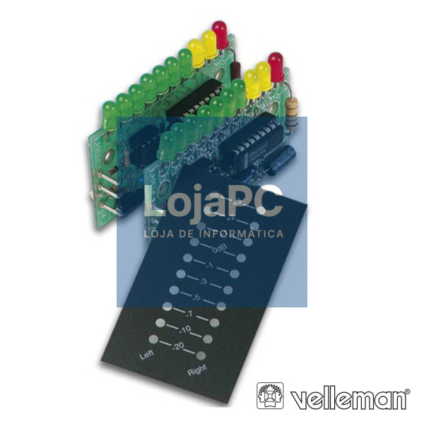 KIT MEDIDOR VU 2x10 LEDS STEREO VELLEMAN