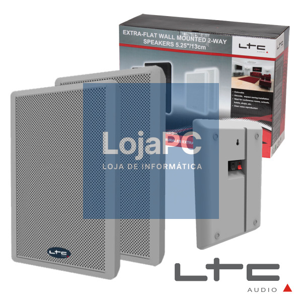 CONJUNTO 2 COLUNAS 2 VIAS FLAT 5.25" 120W BRANCAS LTC