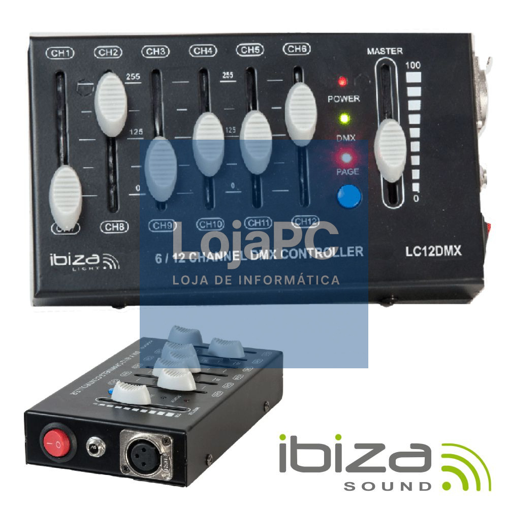 Controlador DMX 12 Canais Compacto IBIZA
