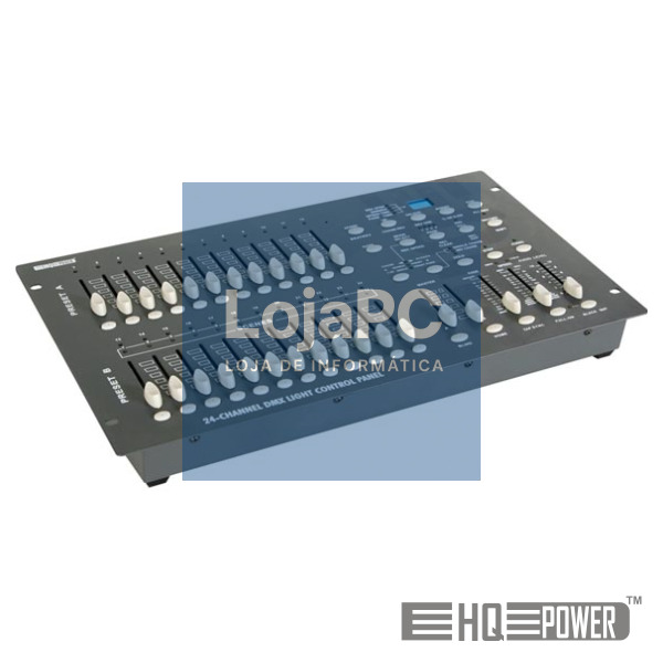 CONTROLADOR DE ILUMINAÇÃO DMX 24 CANAIS