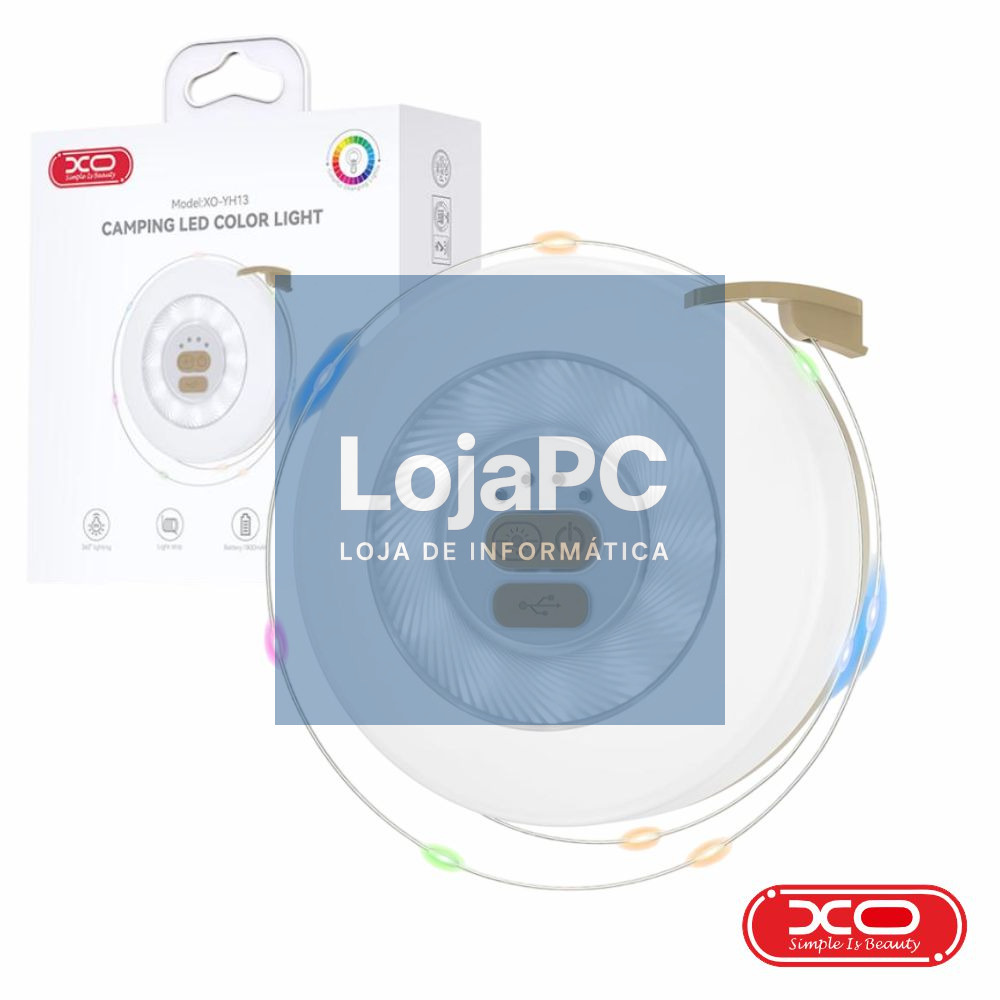 Lanterna Portátil 200lm C/ Fita LED RGB XO