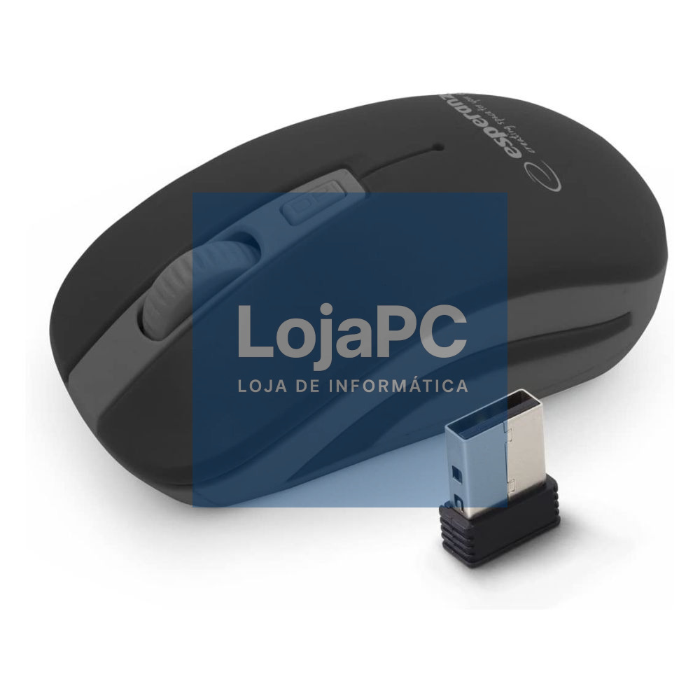 Rato Óptico 800/1200/1600 DPI s/ Fios 2.4GHz Preto/Cinzento