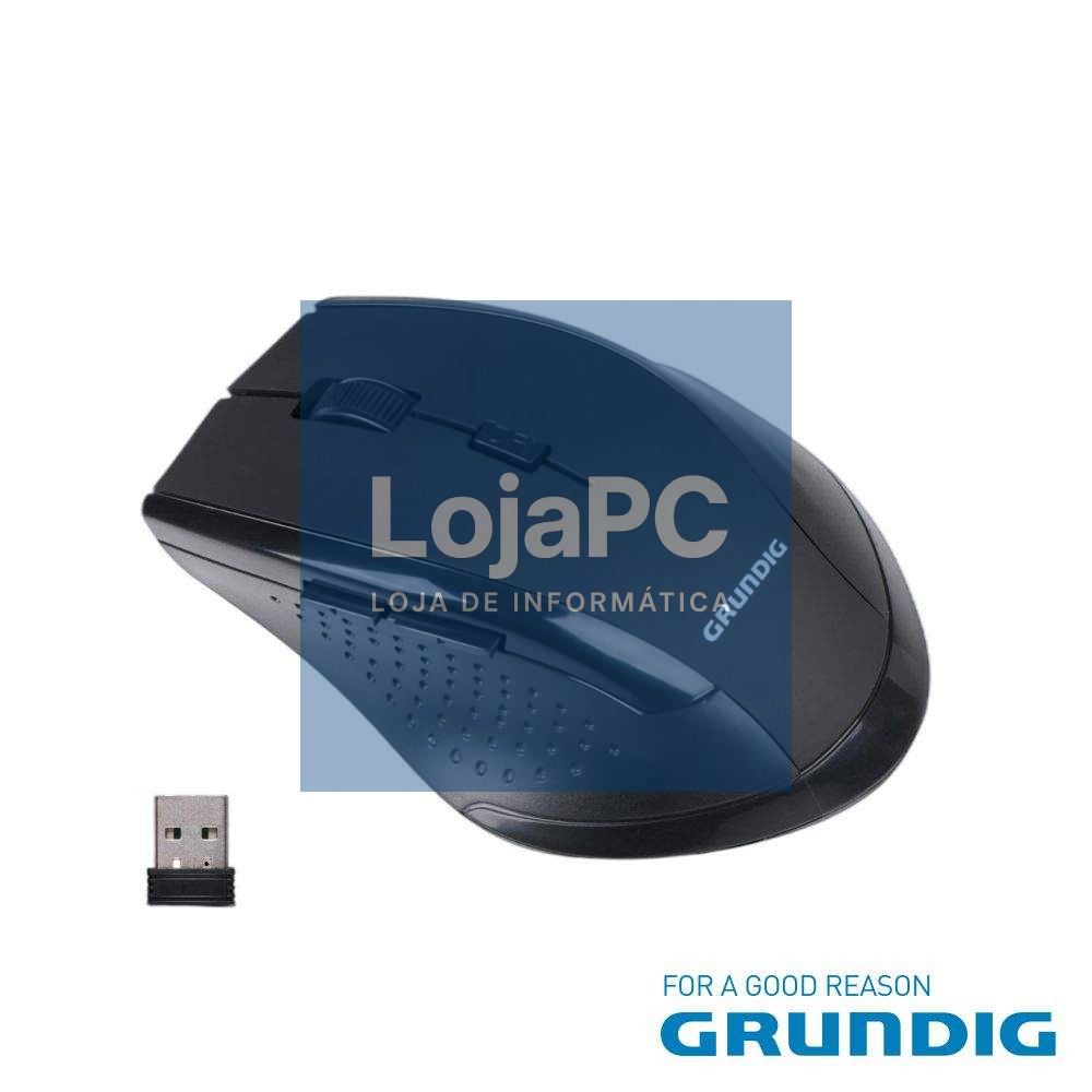 Rato Óptico S/ Fios 1600DPI Preto GRUNDIG