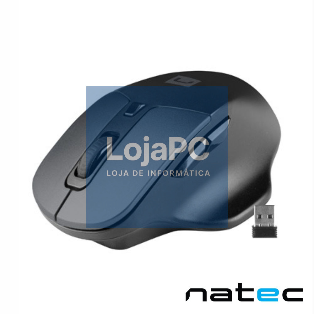 Rato Óptico S/ Fios 800-1600DPI USB 2.4GHz Bluetooth NATEC