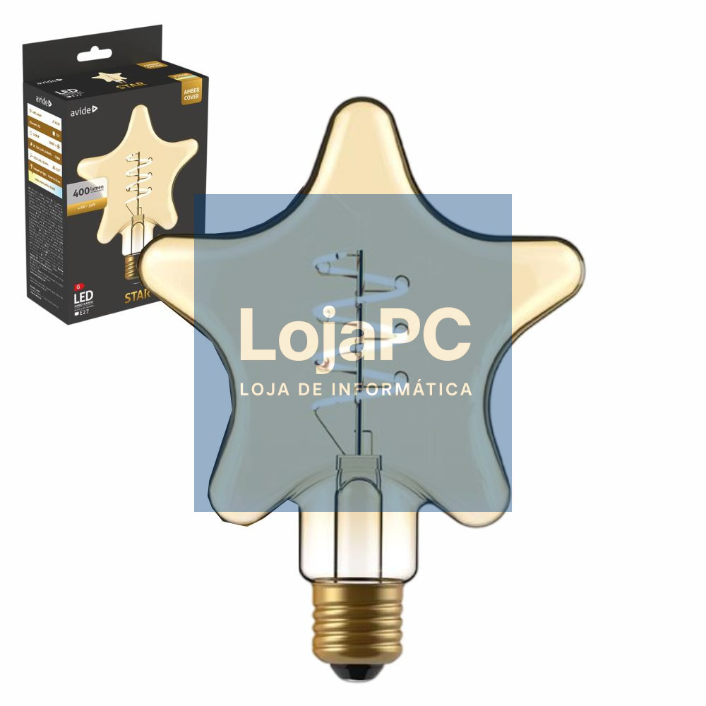 Lâmpada E27 4.9W 230V Filamento 2200K 400lm Dimável Star