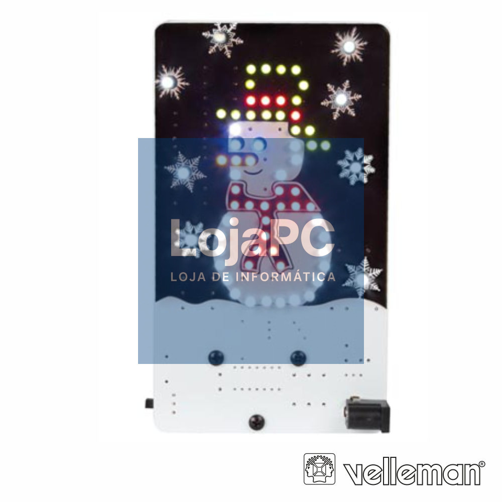 KIT BONECO DE NEVE C/ 69 LEDS COLORIDOS VELLEMAN