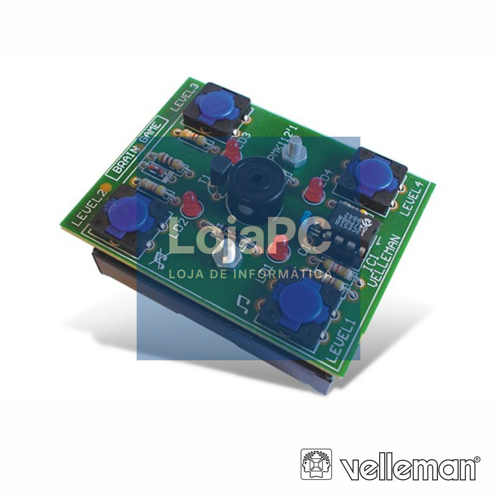 KIT TESTE DE REFLEXOS 4 BOTÕES E LEDS VELLEMAN