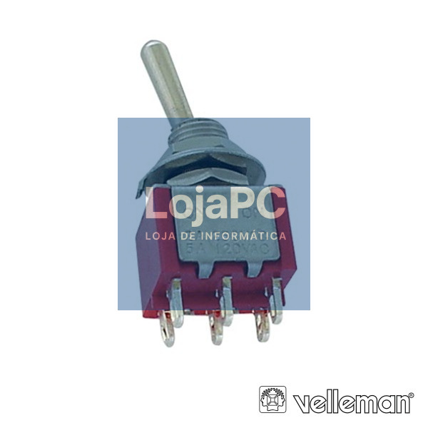 INTERRUPTOR ALAVANCA DPDT VERTICAL ON-OFF-(ON)