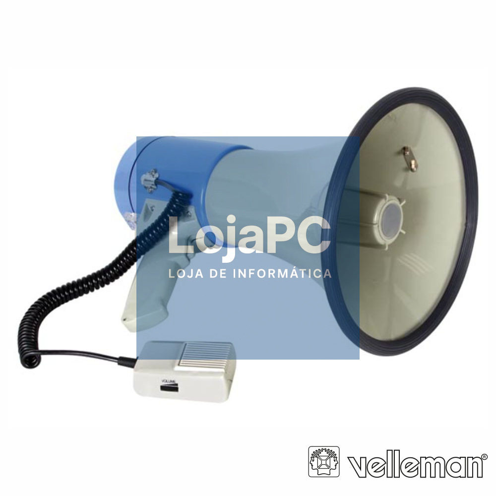 Megafone 25W C/ Ranhura P/ Cartão SD E Porta USB VELLEMAN
