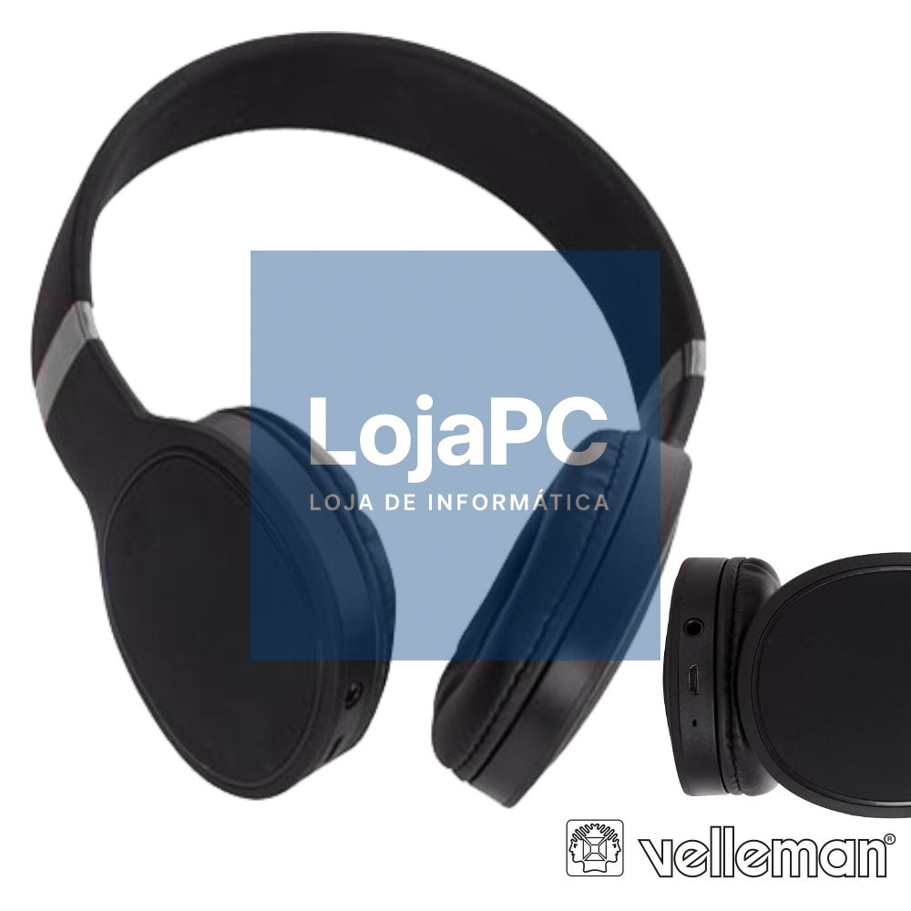 AUSCULTADORES BLUETOOTH DSP E CANCEL. RUÍDO BAT VELLEMAN