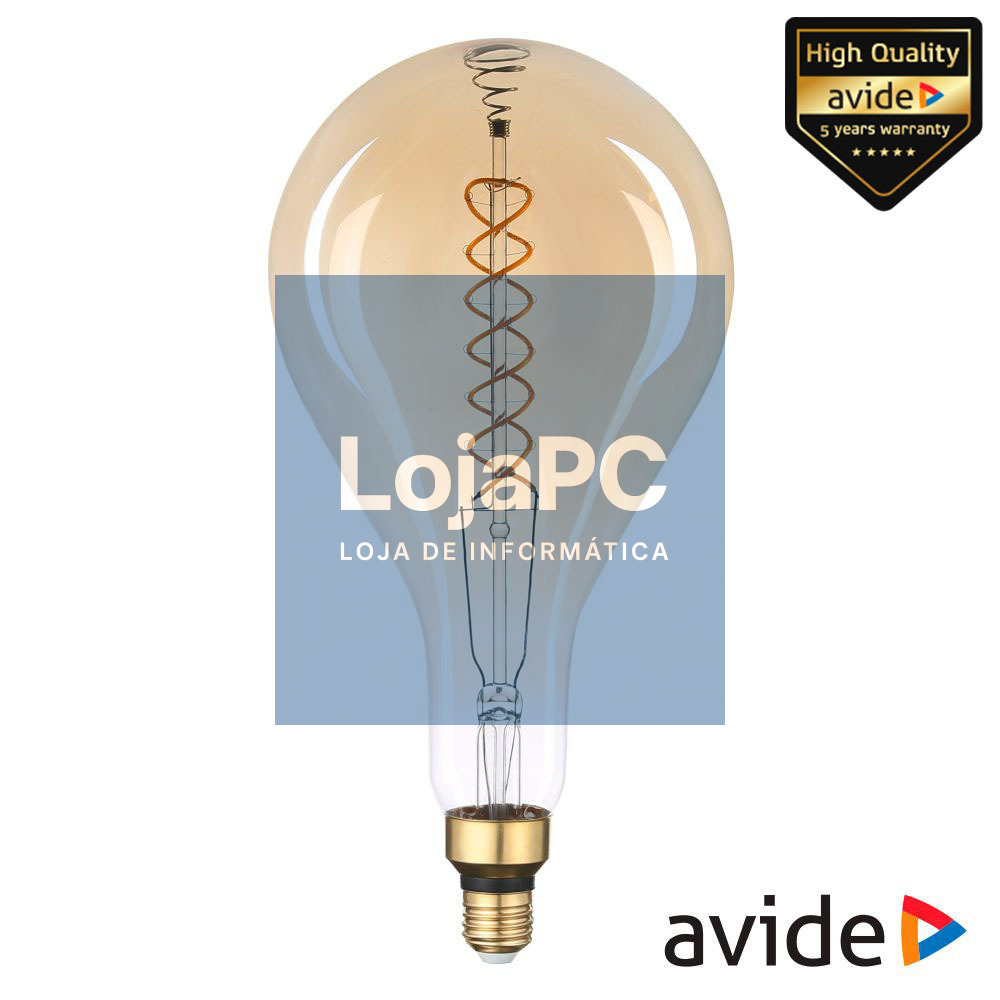 Lâmpada E27 8W 230V Filamento 2400K 500lm Amber AVIDE