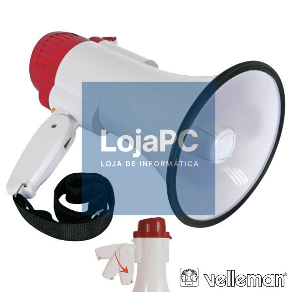MEGAFONE 10W C/GRAVAÇÃO DE VOZ VELLEMAN