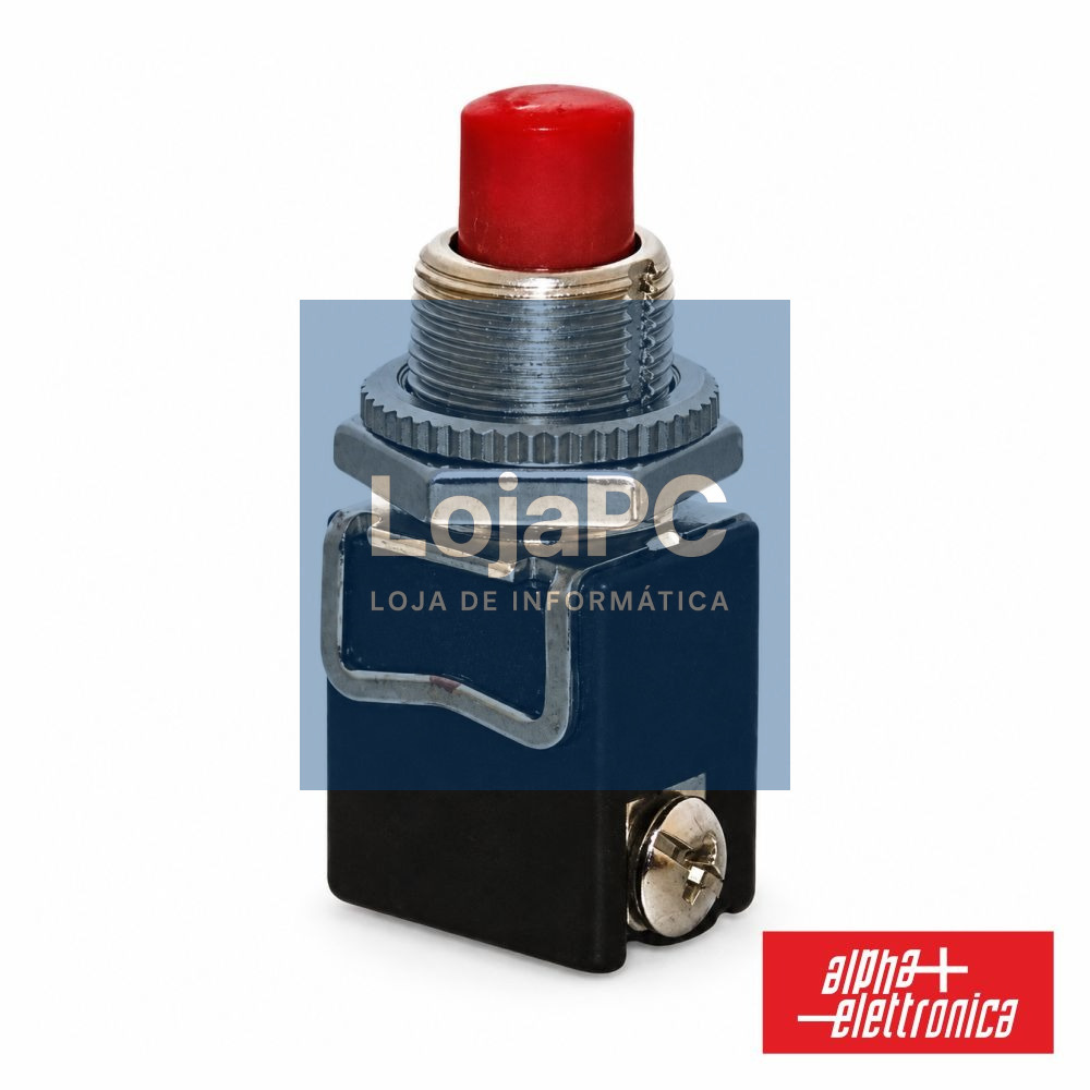 Interruptor Pressão N.F. 4A (OFF)/ON 250VAC IP40 Vermelho