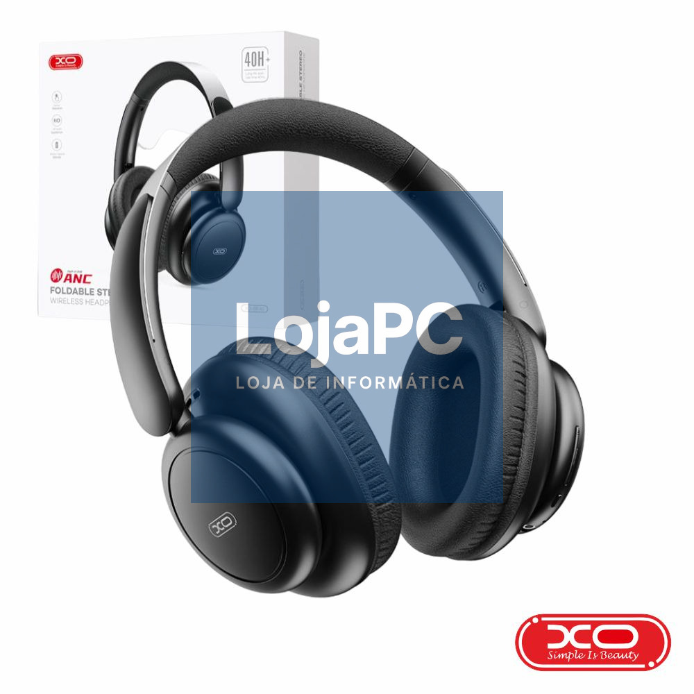 Auscultadores S/ Fios Stereo ANC Bluetooth 5.0 Preto XO