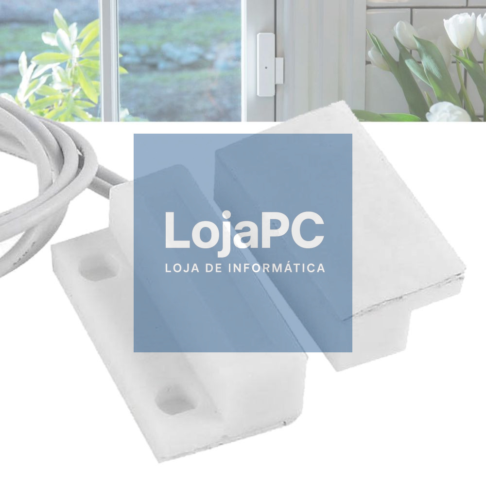 INTERRUPTOR CONTACTO MAGNÉTICO P/ PORTAS E JANELAS C/ FIO