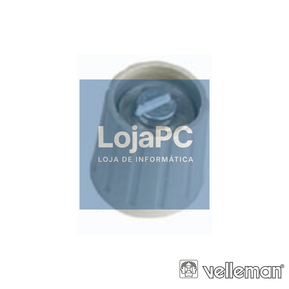 Botão p/ Potenciómetro Cinza 15mm/6mm VELLEMAN