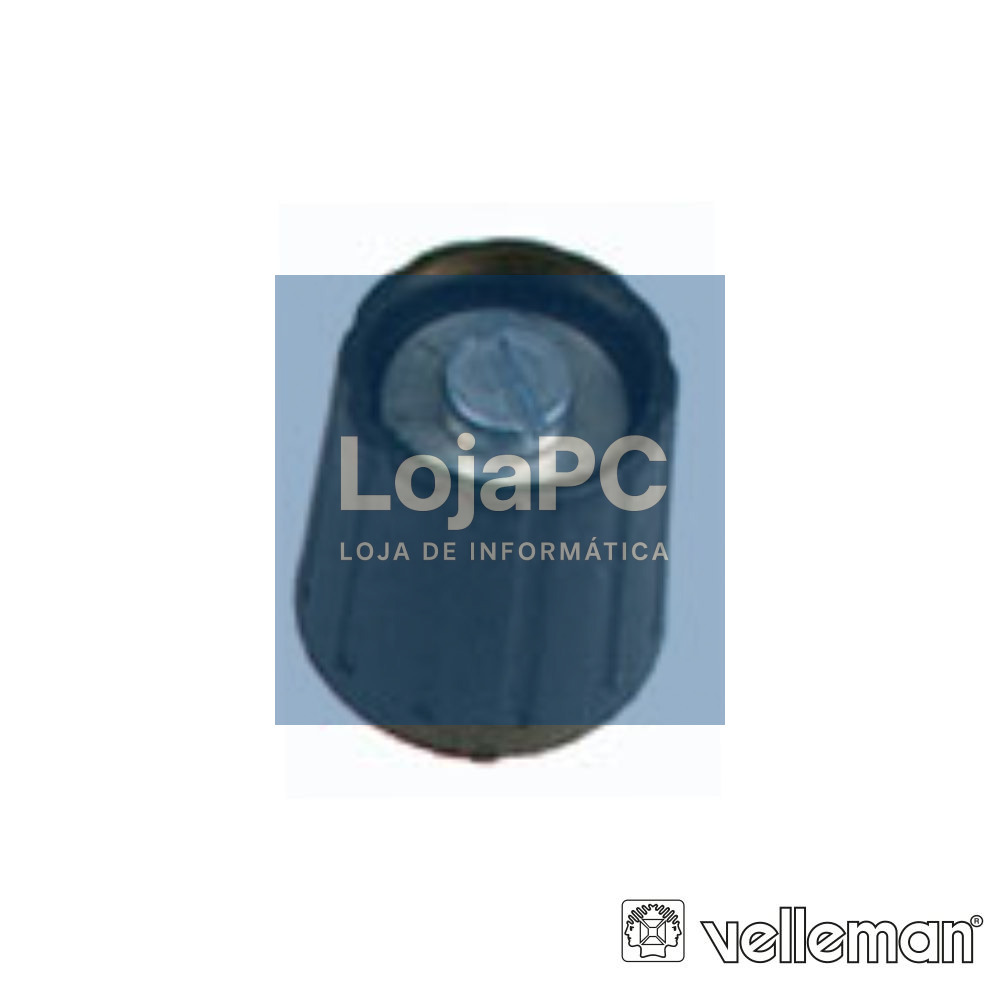 Botão p/ Potenciómetro Preto 15mm/6mm VELLEMAN