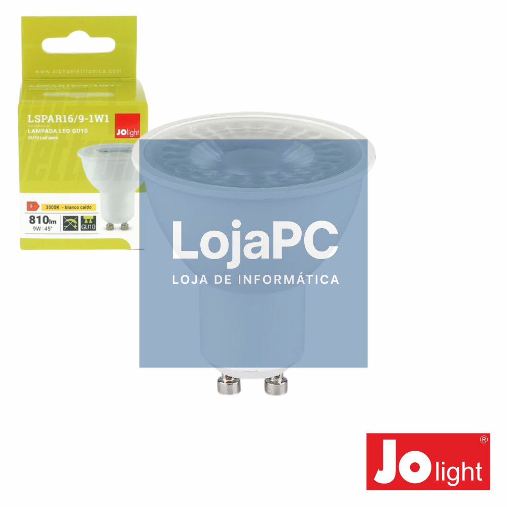 Lâmpada LED GU10 9W 45º 230V 3000K 810lm JOLIGHT
